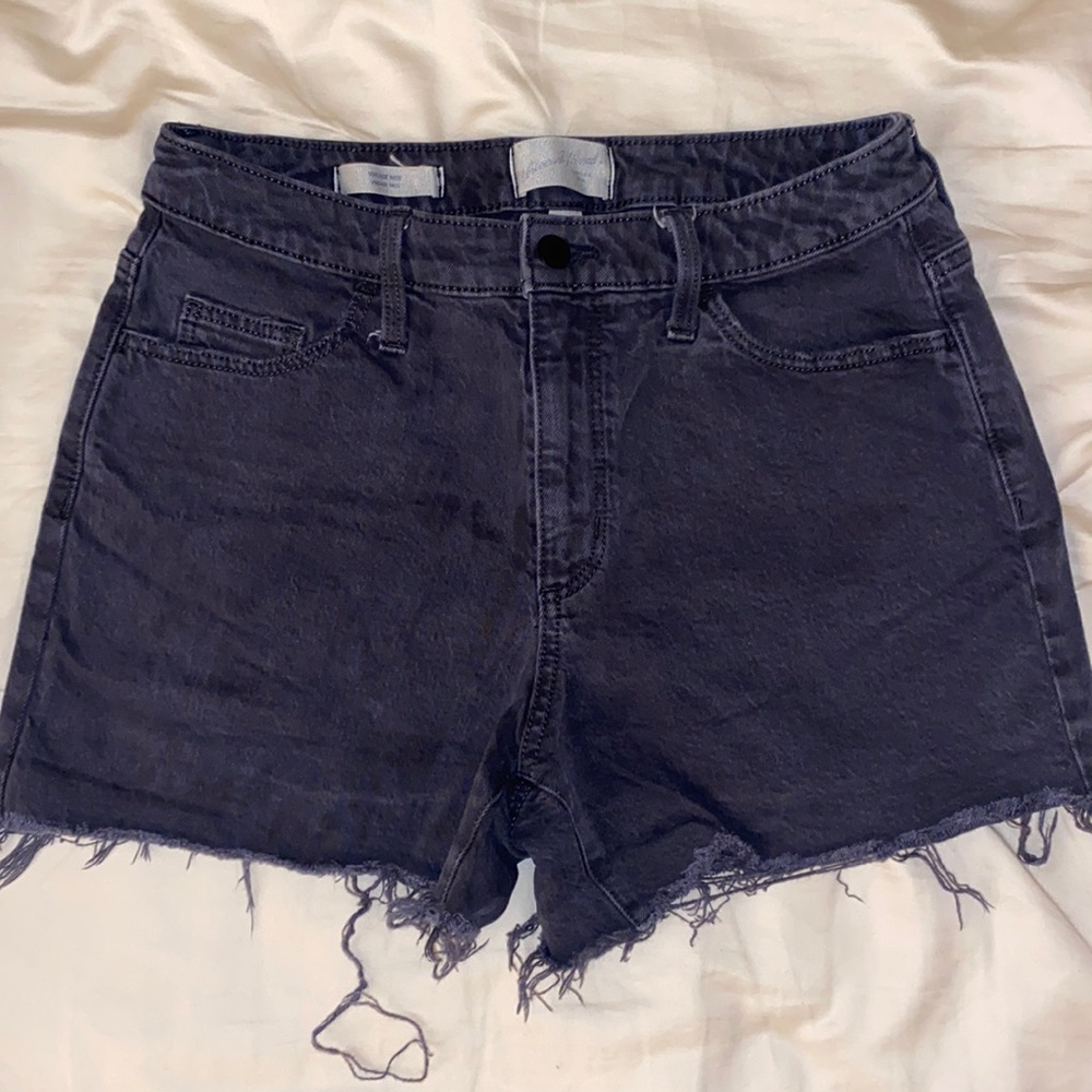 Black jean shorts